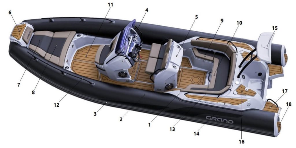 Rysunek łodzi — GRAND G680
