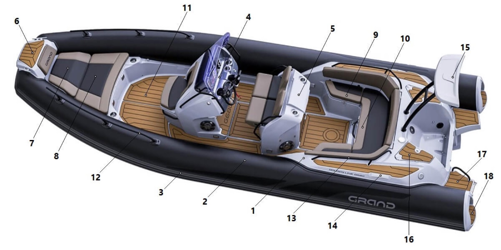 Загальне креслення човна GRAND G680